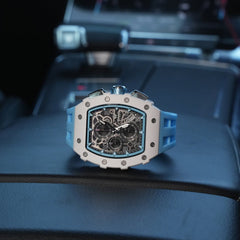 TSAR BOMBA Chronograph Luminous Dial Sapphire Crystal Men's Watch -  TB8204C-02