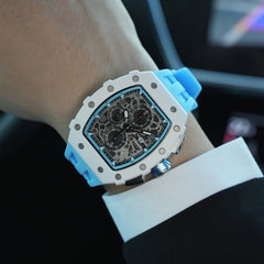 TSAR BOMBA Chronograph Luminous Dial Sapphire Crystal Men's Watch -  TB8204C-02