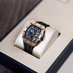 TSAR BOMBA Chronograph Luminous Dial Sapphire Crystal Men's Watch -  TB8204Q-04