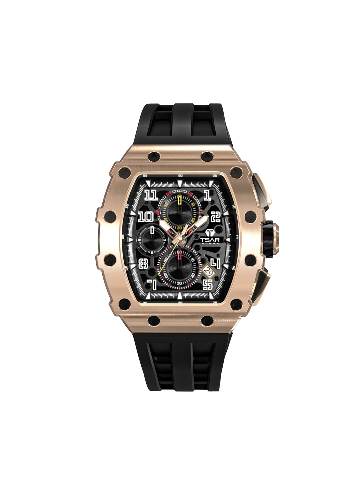 TSAR BOMBA Chronograph Luminous Dial Sapphire Crystal Men's Watch -  TB8204Q-04