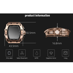 TSAR BOMBA Chronograph Luminous Dial Sapphire Crystal Men's Watch -  TB8204Q-04