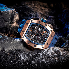 TSAR BOMBA Chronograph Luminous Dial Sapphire Crystal Men's Watch -  TB8204Q-05