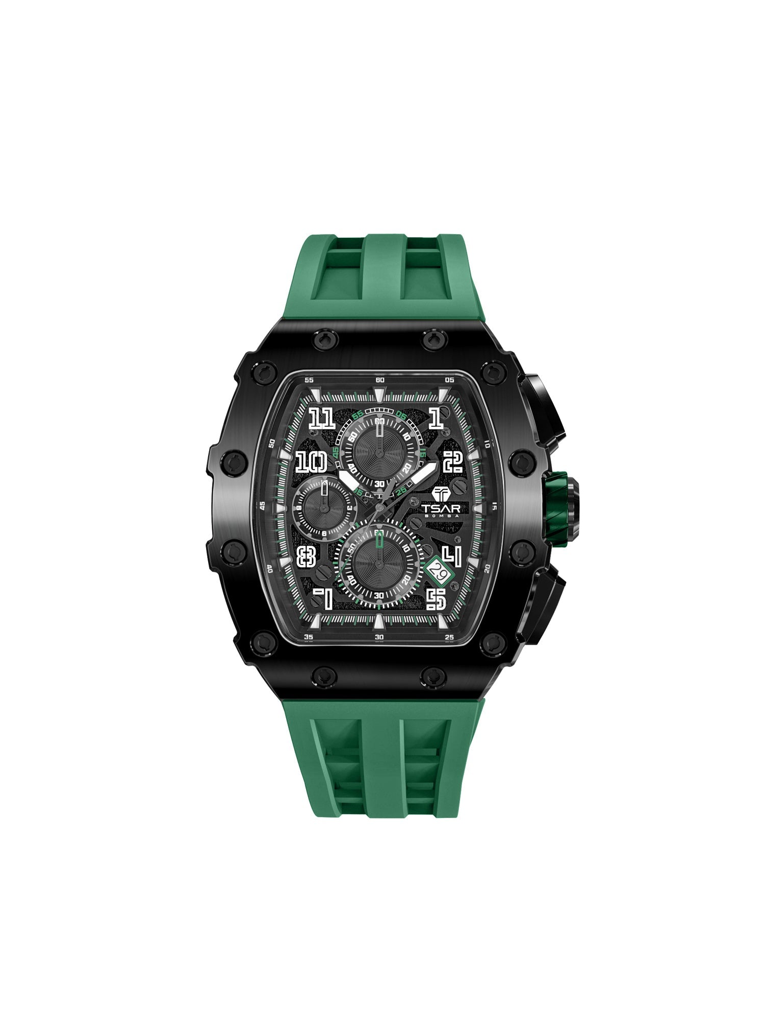 TSAR BOMBA Chronograph Luminous Dial Sapphire Crystal Men's Watch -  TB8204Q-06