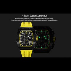 TSAR BOMBA Chronograph Luminous Dial Sapphire Crystal Men's Watch -  TB8204Q-07