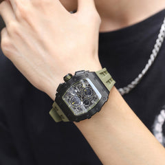 TSAR BOMBA Chronograph Luminous Dial Sapphire Crystal Men's Watch -  TB8204Q-08