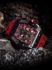 TSAR BOMBA Chronograph Luminous Dial Sapphire Crystal Men's Watch -  TB8204Q-09