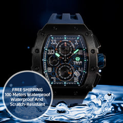 TSAR BOMBA Chronograph Luminous Dial Sapphire Crystal Men's Watch -  TB8204Q-10
