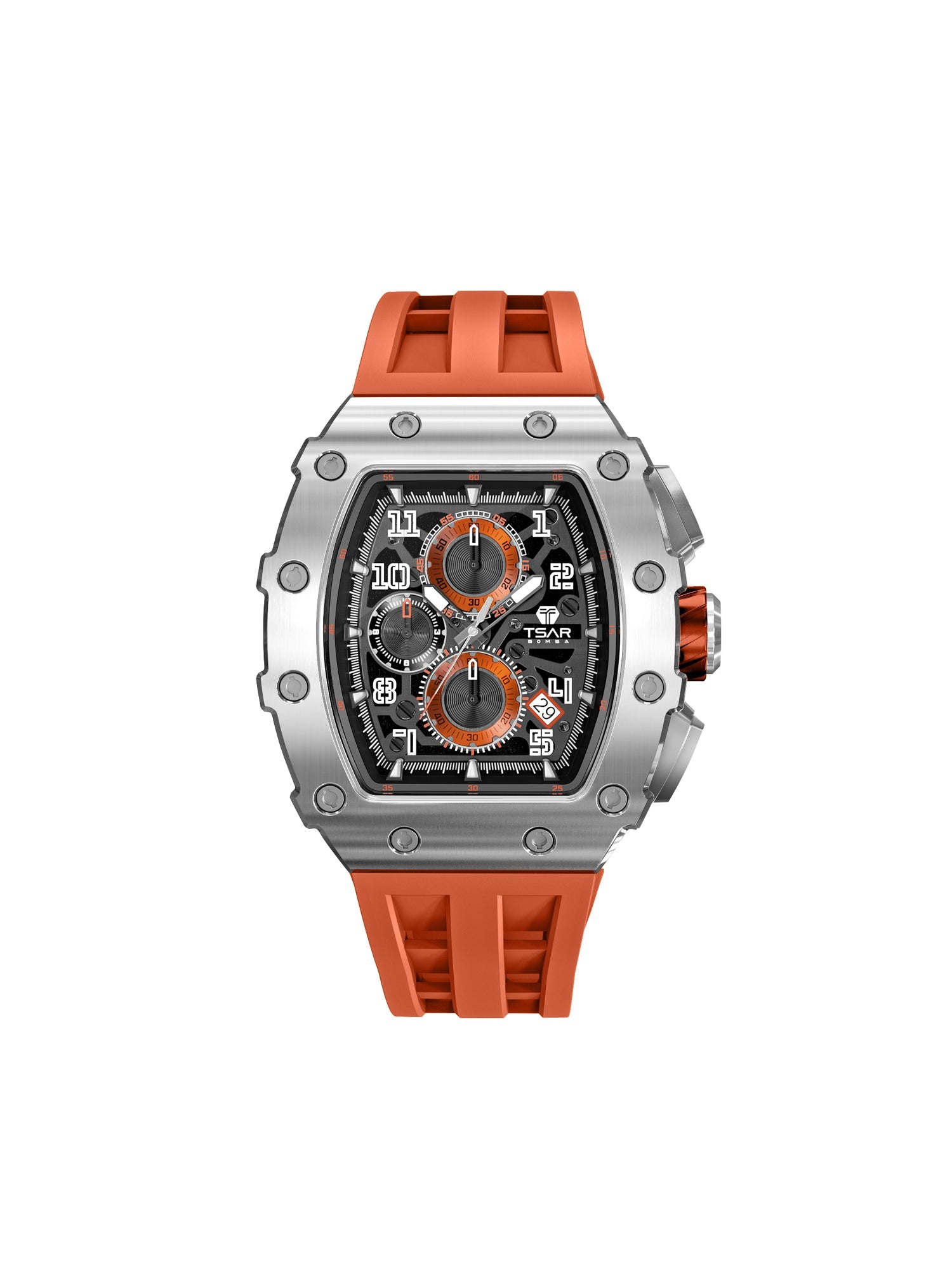 TSAR BOMBA Chronograph Luminous Dial Sapphire Crystal Men's Watch -  TB8204Q-11