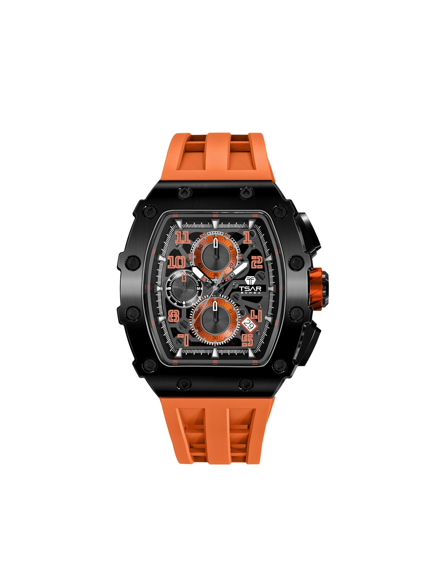 TSAR BOMBA Chronograph Luminous Dial Sapphire Crystal Men's Watch -  TB8204Q-12