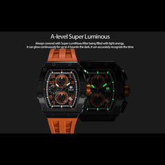TSAR BOMBA Chronograph Luminous Dial Sapphire Crystal Men's Watch -  TB8204Q-12