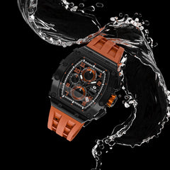 TSAR BOMBA Chronograph Luminous Dial Sapphire Crystal Men's Watch -  TB8204Q-12