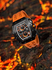 TSAR BOMBA Chronograph Luminous Dial Sapphire Crystal Men's Watch -  TB8204Q-12