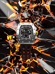 TSAR BOMBA Chronograph Luminous Dial Sapphire Crystal Men's Watch -  TB8204Q-13