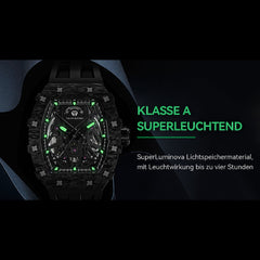 TSAR BOMBA Automatic 21 Jewels Luminous Dial Sapphire Crystal Men's Watch -  TB8207CF-01