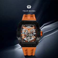 TSAR BOMBA Automatic 21 Jewels Luminous Dial Sapphire Crystal Men's Watch -  TB8208A-01