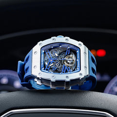 TSAR BOMBA Automatic 21 Jewels Skeleton Dial Sapphire Crystal Men's Watch - TB8208A-02