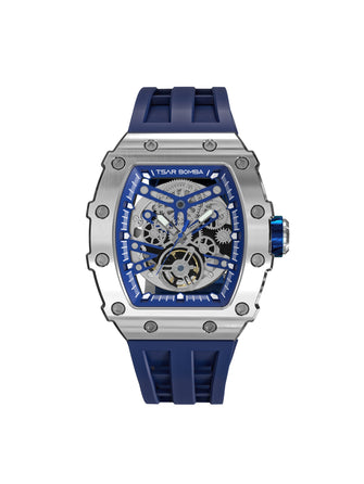 TSAR BOMBA Automatic 21 Jewels Skeleton Dial Sapphire Crystal Men's Watch - TB8208A-02