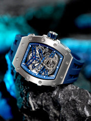 TSAR BOMBA Automatic 21 Jewels Skeleton Dial Sapphire Crystal Men's Watch - TB8208A-02