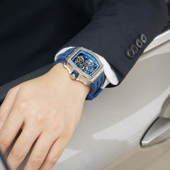 TSAR BOMBA Automatic 21 Jewels Skeleton Dial Sapphire Crystal Men's Watch - TB8208A-02