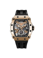 TSAR BOMBA Automatic 21 Jewels Skeleton Dial Sapphire Crystal Men's Watch - TB8208A-07