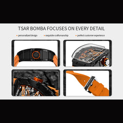TSAR BOMBA Automatic 21 Jewels Luminous Dial Sapphire Crystal Men's Watch -  TB8208A-18
