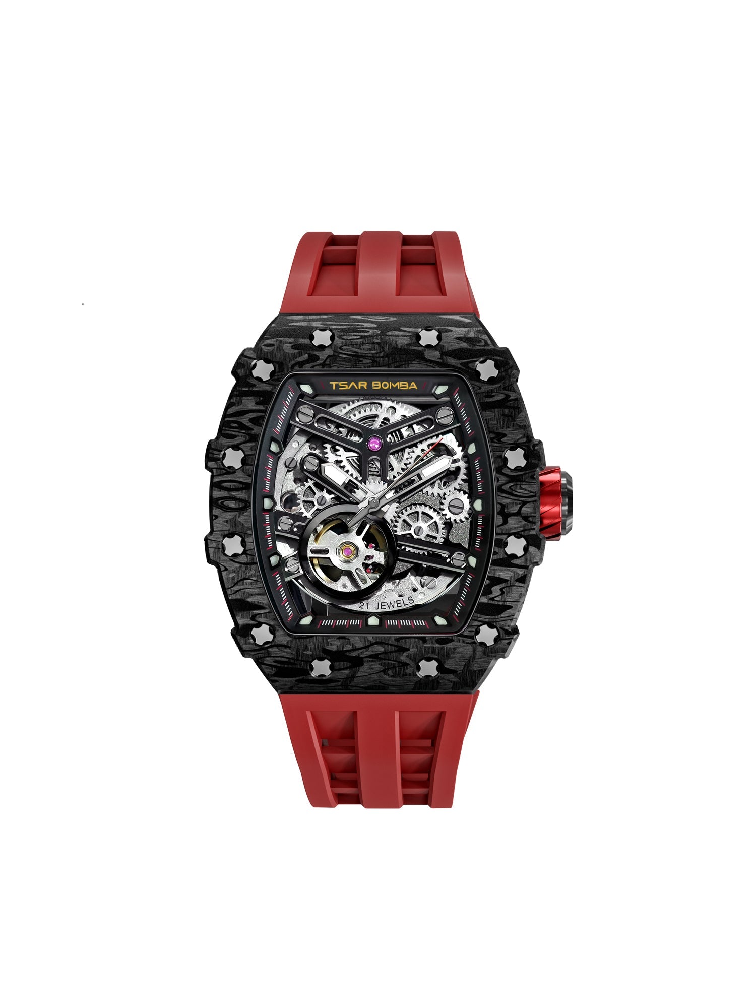 TSAR BOMBA Automatic 21 Jewels Luminous Dial Sapphire Crystal Men's Watch -  TB8208CF-09