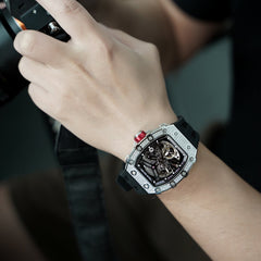 TSAR BOMBA Automatic 21 Jewels Diamond Like CZ Men's Watch -  TB8208D-05