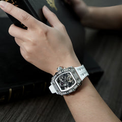 TSAR BOMBA Automatic 21 Jewels Diamond Like CZ Men's Watch -  TB8208D-05