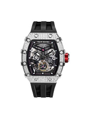 TSAR BOMBA Automatic 21 Jewels Diamond Like CZ Men's Watch -  TB8208D-06