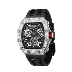 TSAR BOMBA Automatic 21 Jewels Diamond Like CZ Men's Watch -  TB8208D-06