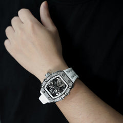 TSAR BOMBA Automatic 21 Jewels Diamond Like CZ Men's Watch -  TB8208D-06