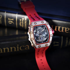 TSAR BOMBA Automatic 21 Jewels Diamond Like CZ Men's Watch -  TB8208D-07