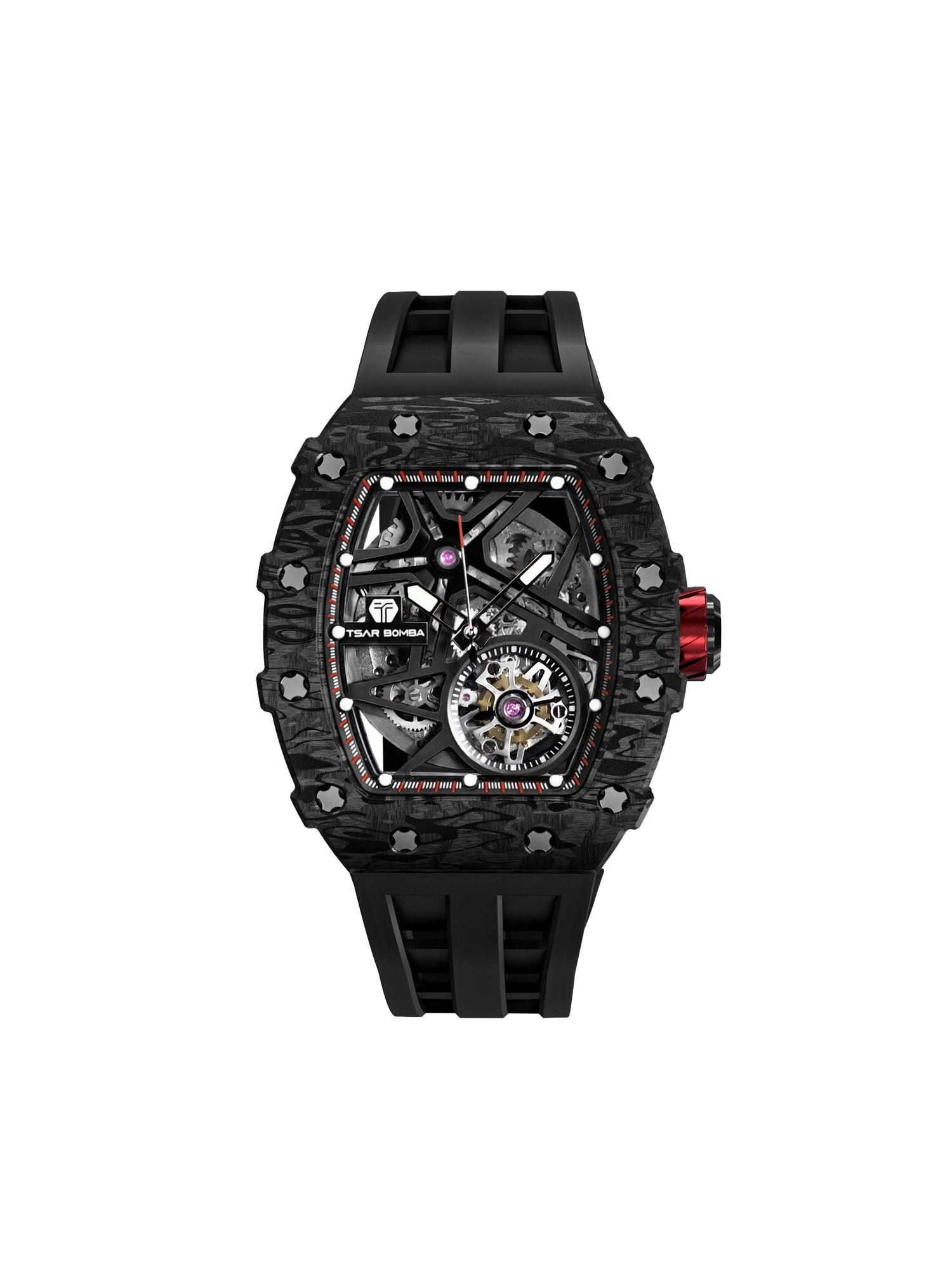 TSAR BOMBA Automatic 21 Jewels Luminous Dial Sapphire Crystal Men's Watch -  TB8209CF-01