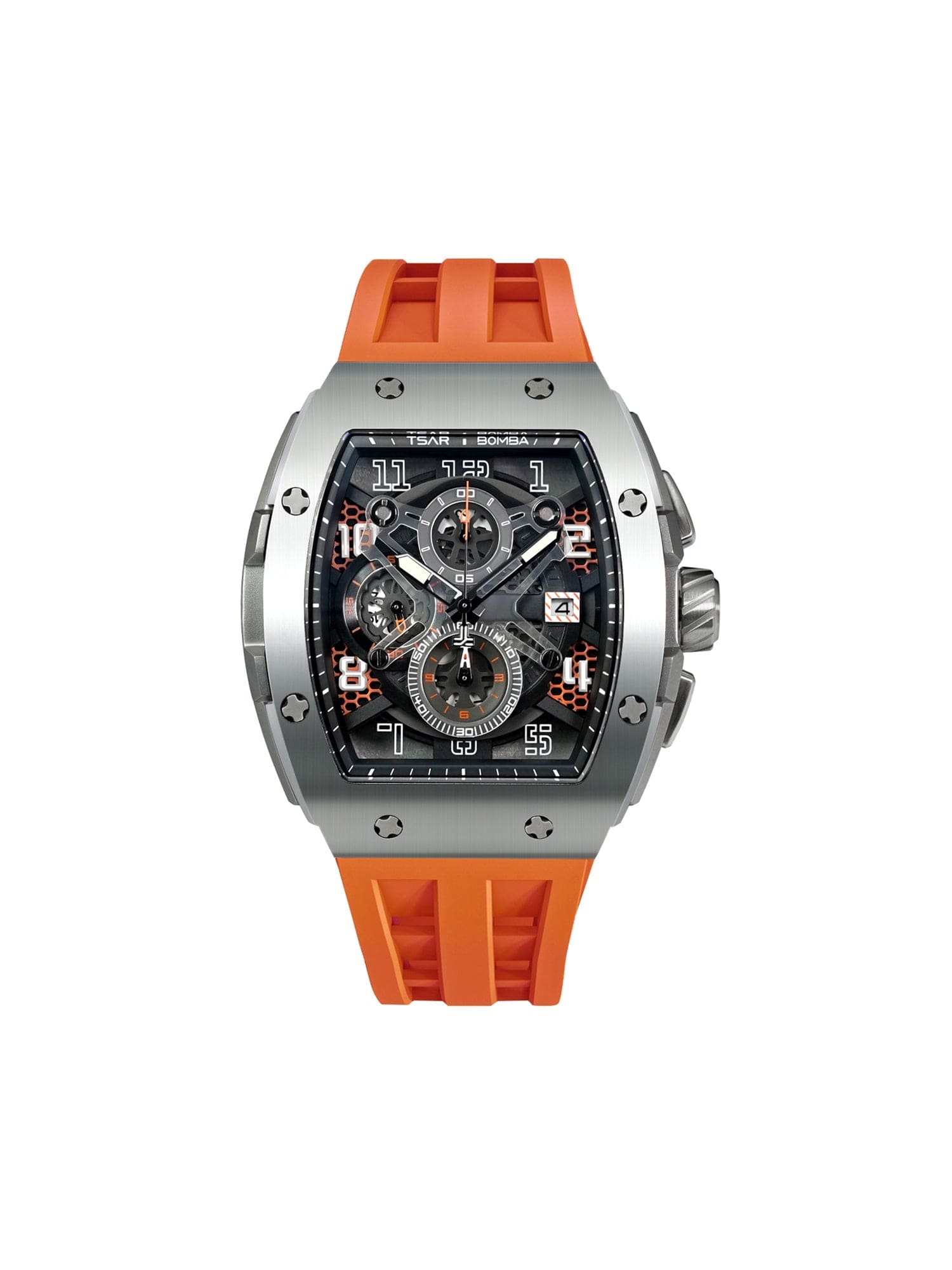 TSAR BOMBA Chronograph Luminous Dial Sapphire Crystal Men's Watch -  TB8211Q-02