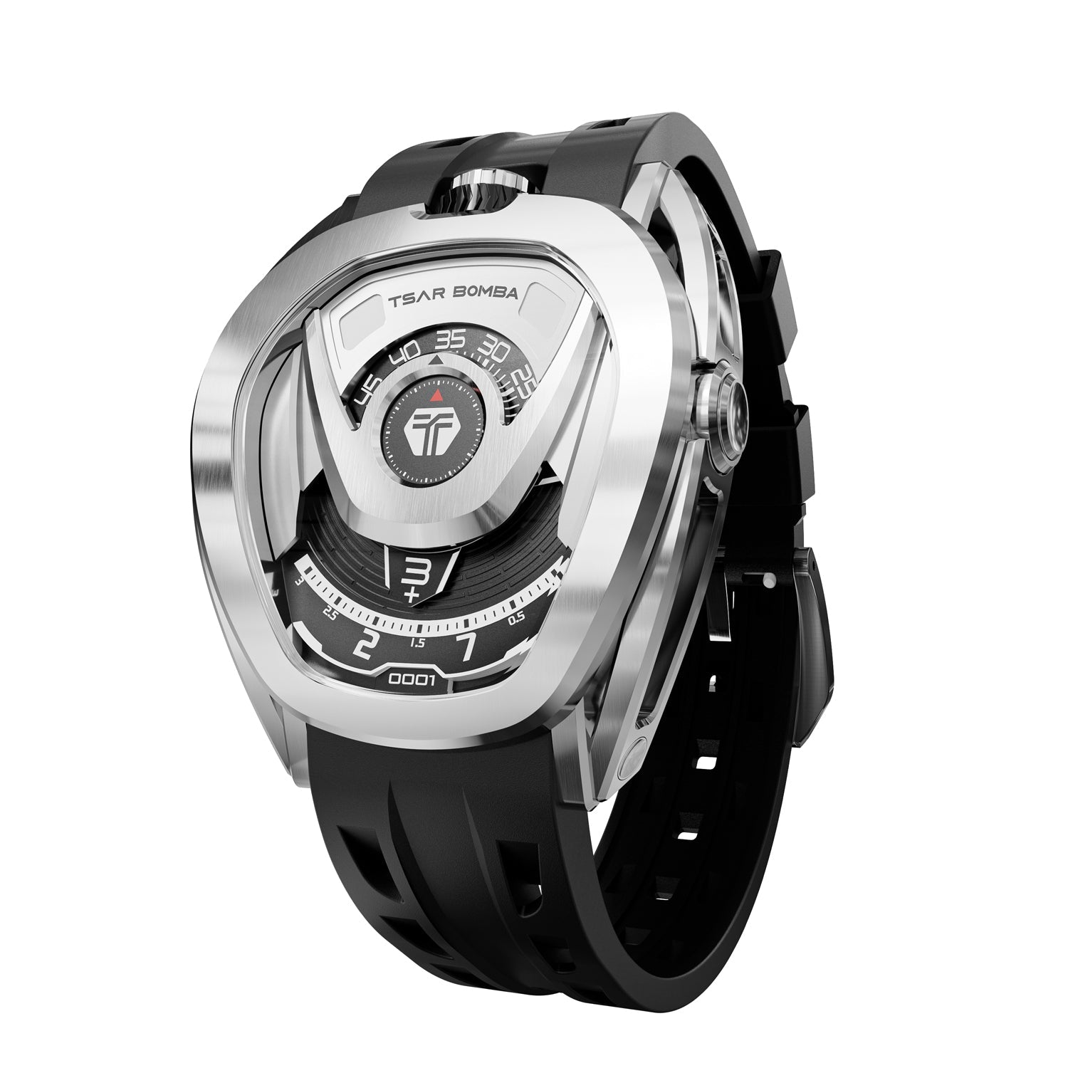 TSAR BOMBA Automatic Luminous Dial Sapphire Crystal Men's Watch -  TB8213A-02