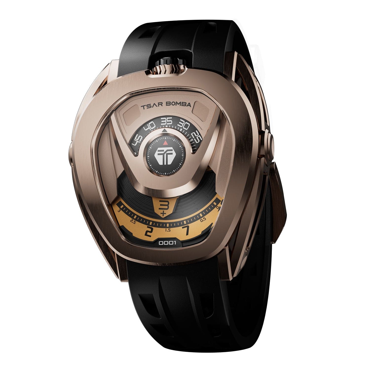 TSAR BOMBA Automatic Luminous Dial Sapphire Crystal Men's Watch -  TB8213A-07
