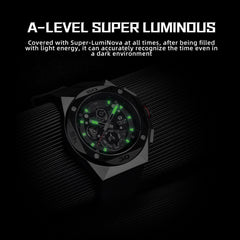 TSAR BOMBA Chronograph Luminous Dial Sapphire Crystal Men's Watch -  TB8801Q-01
