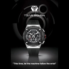 TSAR BOMBA Chronograph Luminous Dial Sapphire Crystal Men's Watch -  TB8801Q-01