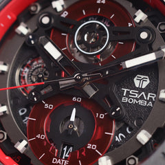 TSAR BOMBA Chronograph Luminous Dial Sapphire Crystal Men's Watch -  TB8801Q-02