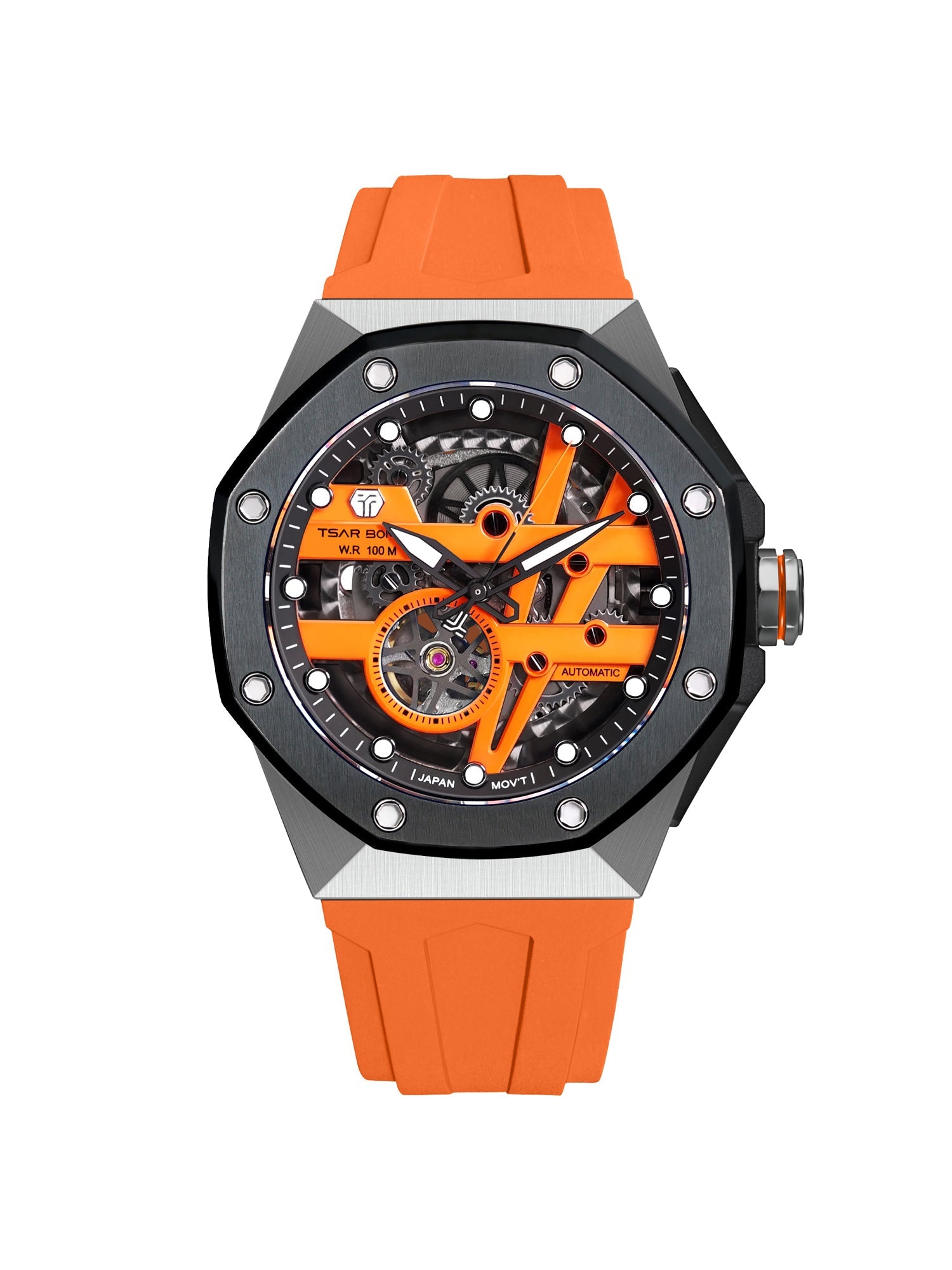 TSAR BOMBA Automatic 21 Jewels Luminous Dial Sapphire Crystal Men's Watch -  TB8803A-05