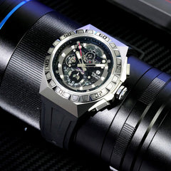 TSAR BOMBA Chronograph Luminous Dial Sapphire Crystal Men's Watch -  TB8806Q-01