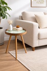 De Maison Decor The Grove wood Medium Side Table - Green