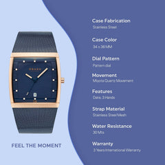 Obaku Lund Ocean Quartz Men's Watch -  V102GDVLML