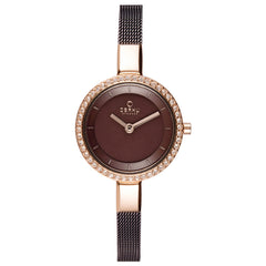 Obaku Siv Glimt Walnut Quartz Women's Watch - V129LEVNMN