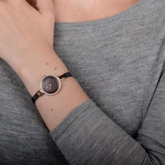Obaku Siv Glimt Walnut Quartz Women's Watch - V129LEVNMN
