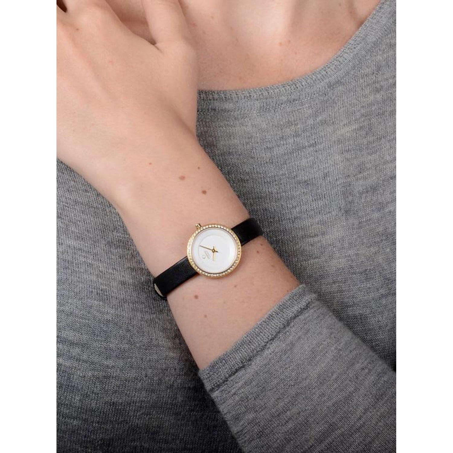 Obaku Stille Glimt Moon Crystal Women's Watch -  V146LEGIRB