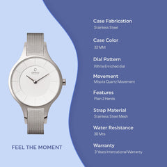 Obaku Dis Steel Quartz Women's Watch - V165LXCIMC