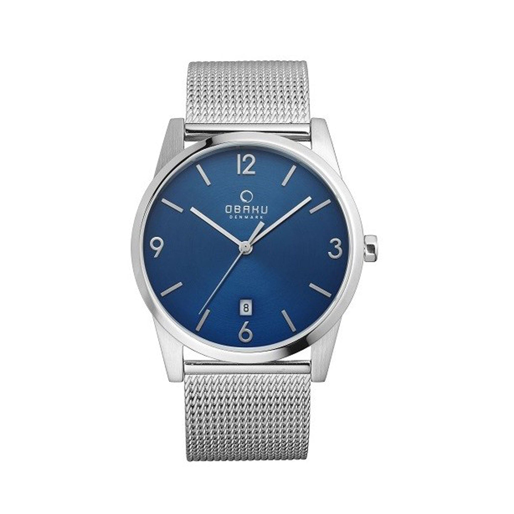 Obaku Sten Cyan Quartz Men's Watch - V169GDCLMC