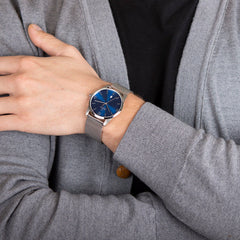Obaku Sten Cyan Quartz Men's Watch - V169GDCLMC