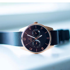 Obaku Flint Ink Multifunction Men's Watch - V171GMVBSB